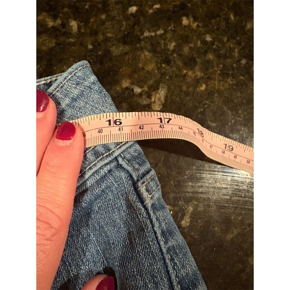 Riders by Lee Women's Capri Jeans Size 14 Blue Medium Wash Denim - Picture 7 of 9